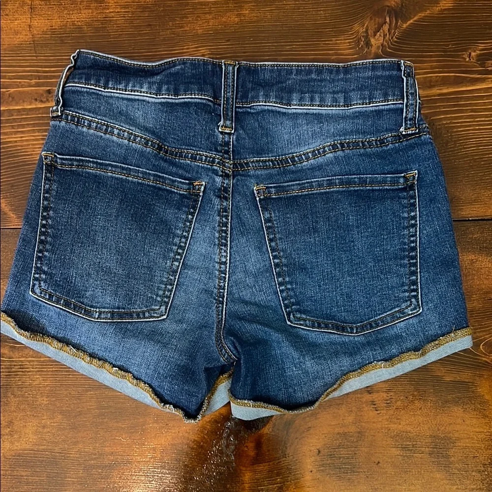 Denim Blue Women's High Rise Shorts - Picture 2 of 7